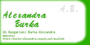alexandra burka business card